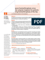 Thompson Hemiarthroplasty I Versus I Modular For A