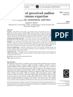 A Measure of Perceived Auditor ERP Systems Expertise: Development, Assessment, and Uses