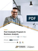 Post Graduate Program in Business Analysis Updated On 28-08-2023