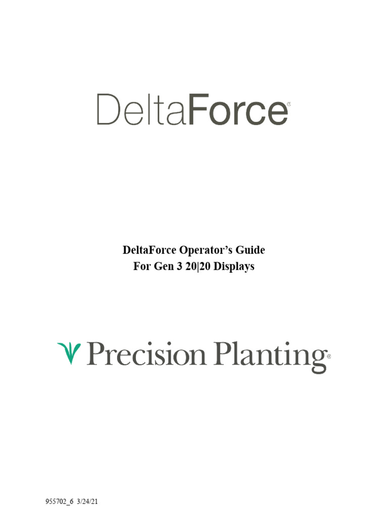 DeltaForce Operator's Guide for Gen 3 Displays | PDF | Plough | Radar