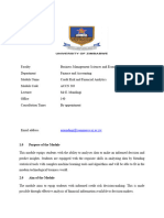 Accn303 Credit Risk and Financial Analytics Module Outline