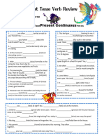 Present and Past Simple Tenses With Key - 36505