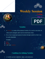 Weekly Session - Session - 2