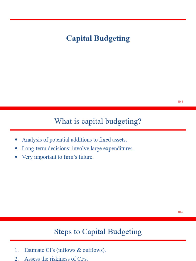 Session 10 | PDF | Net Present Value | Capital Budgeting