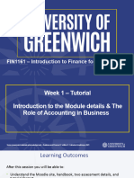 Week 1 - Introduction To Module - Accounting Concepts - Tutorial