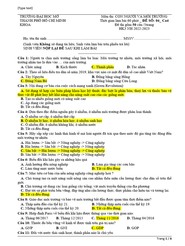 GUI ĐỀ 4 ca 4 | PDF
