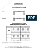 Horaires Des Cours 2023