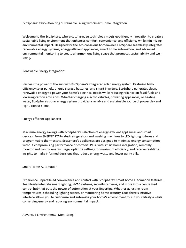 Gallery Detail: Ecosphere Smart Sustainable Living Solutions Pdf