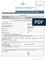 Questionnaire Inscription Ordre Me Decin S