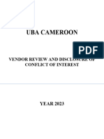 Vendor Review and Disclosure of Conflict of Interest Form