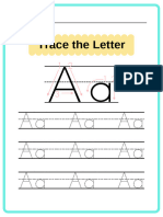 Simple Alphabet Tracing Worksheet 