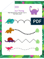 Dinosaur Tracing Worksheet