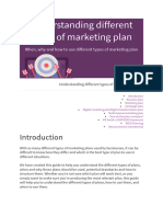 Understanding different types of marketing plan