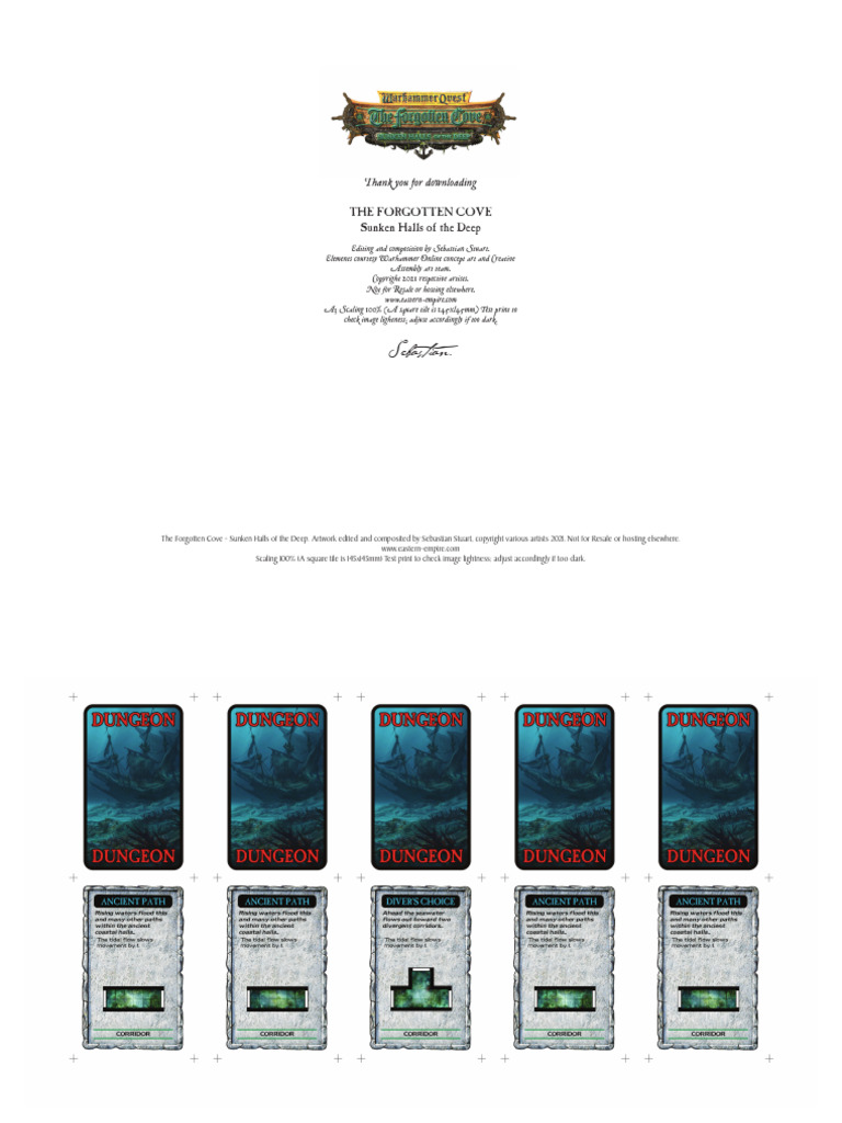 Dungeon Cards Forgotten Cove PDF
