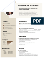 White and Beige Minimalist Graphic Designer Professional CV Resume