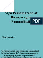 Mga Disenyo at Pamamaraan NG Pananaliksik