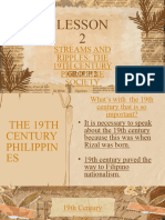 Lesson 2 Streams and Ripples The 19th Century Philippine Society