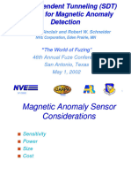 Spin Dependent Tunneling (SDT) Sensors For Magnetic Anomaly Detection