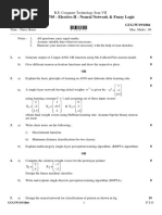 1866 - Year - B.E. Computer Technology Sem-VII Subject - CT7052 - CT705 - Elective-II - Neural Network & Fuzzy Logic