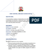 Programa de Formacao Auditoria Compliance