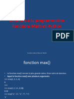 Initiation Python - Fonctions Math