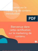 Certification Sur Le Marketing de Contenu