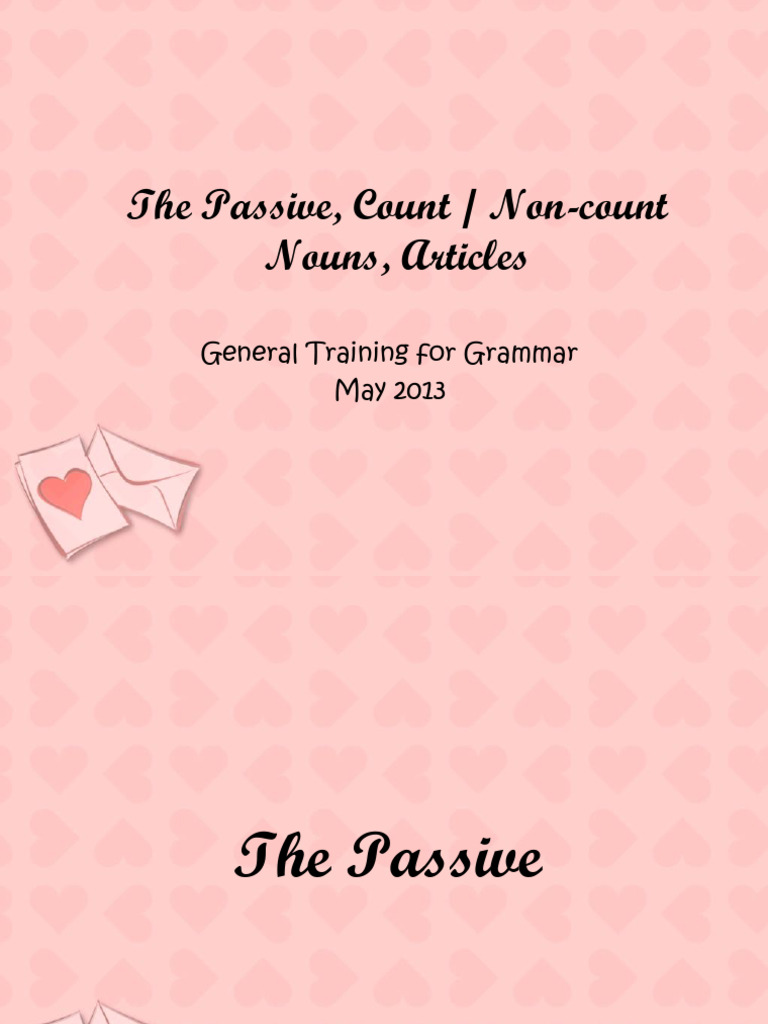 He passive count noncount nouns articles pdf verb subject