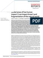 Global Areas of Low Human Impact On The Natural World