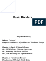 ECE645 Lecture10 Basic Dividers