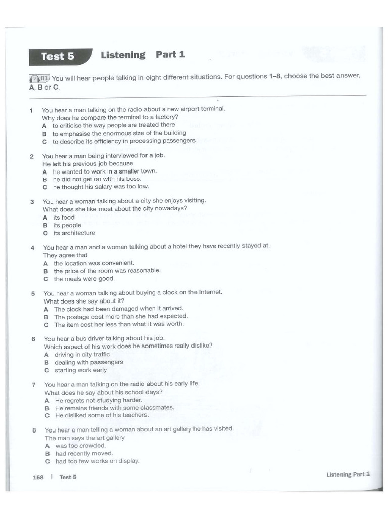 Test 5 Listening Pdf
