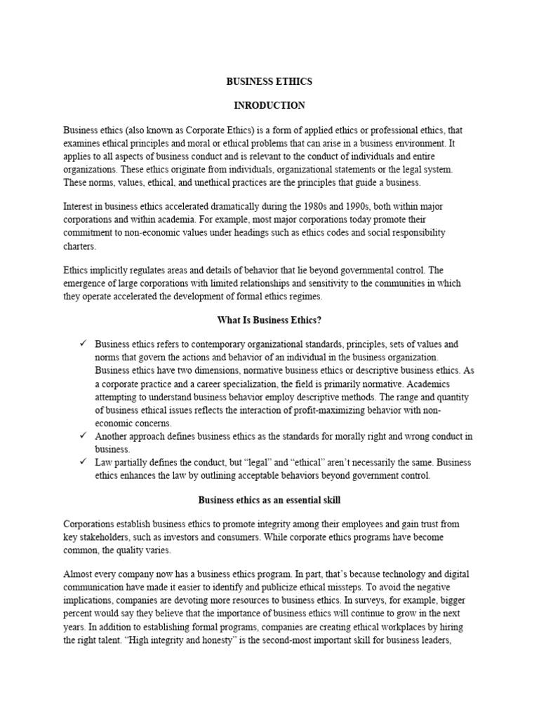 Business Ethics | PDF | Business Ethics | Business