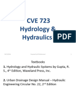 Hydrology & Hydraulics Engineering (CVE 723)-Module 1