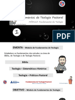 Fundamento Da Teologia - Teologia Pastoral - Metodista