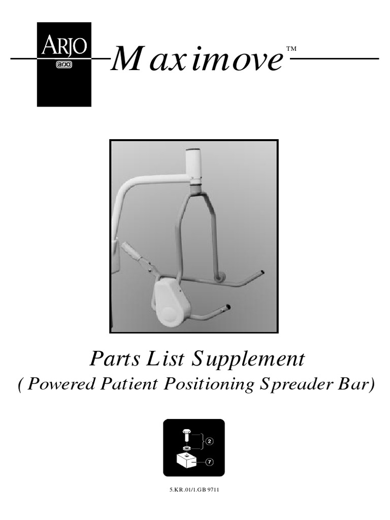 OM_10282_Arjo_MaxiMove_Spreader_Bar_Parts_List PDF Electrical