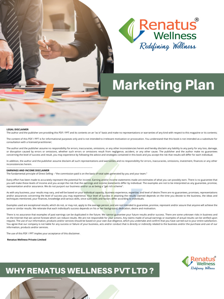 Renatus Wellness Business Plan Overview | PDF | Disclaimer | Pro Rata