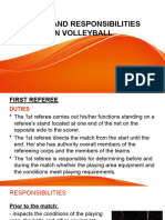 Topic 14 Duties and Responsibilities in Volleyball