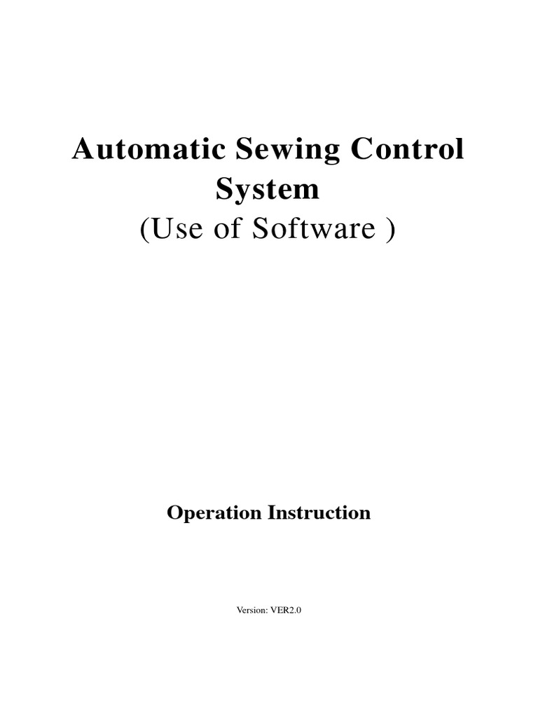 Automatic Sewing Software 20160501 | PDF | Cartesian Coordinate System ...