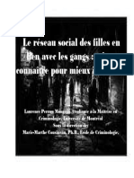 Le Réseau Social Des Filles en Lien Avec Les Gangs - Mieux Connaître Pour Mieux Intervenir