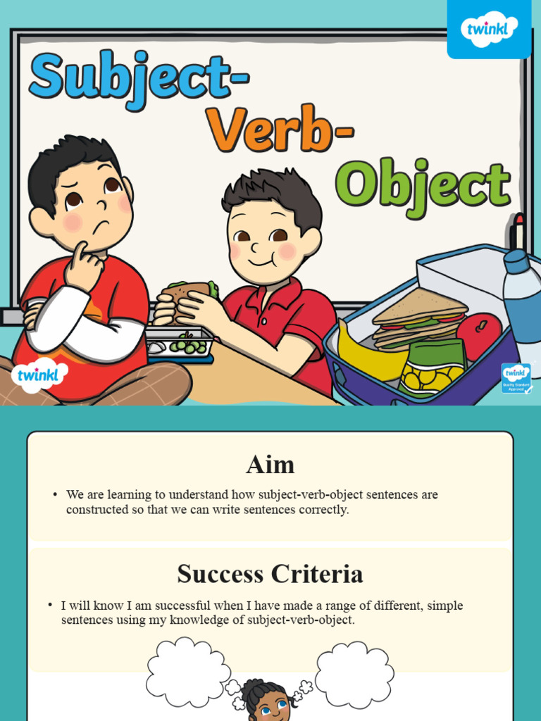 Understanding Subject-Verb-Object Sentences | PDF
