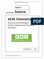 GCSE Chemistry AQA OCR Edexcel. Structure and Bonding of Carbon Diamond and Graphite Questions