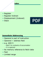 Instruction Sets Addressing Modes