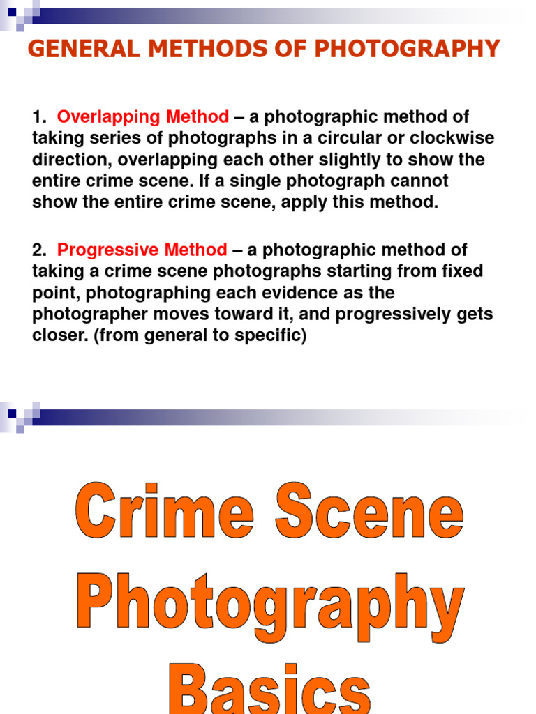 Crime Scene Photography Techniques | PDF | Crime Scene | Camera