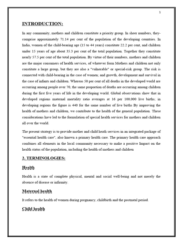 Epidemiology of Maternal and Child Health | PDF | Maternal Health ...
