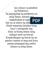 Ang Pagbabalik NG Face-To-Face Classes