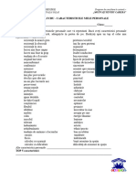 Fisa de Lucru - Caracteristicile Mele Personale