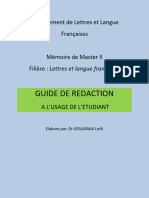 Guide de Rédaction