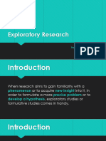 Exploratory Research