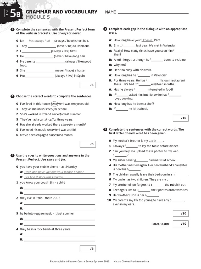 Test 5b | PDF | Language Arts & Discipline