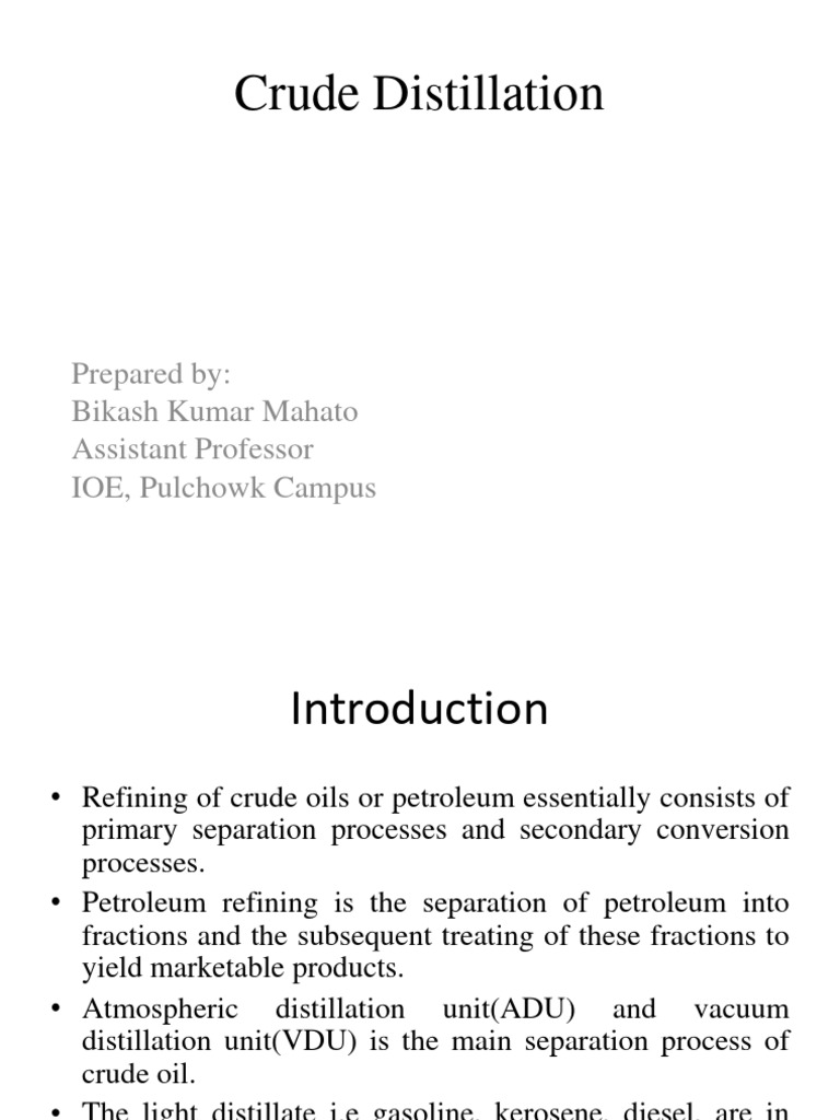 Crude Distillation Pdf Petroleum Alkane