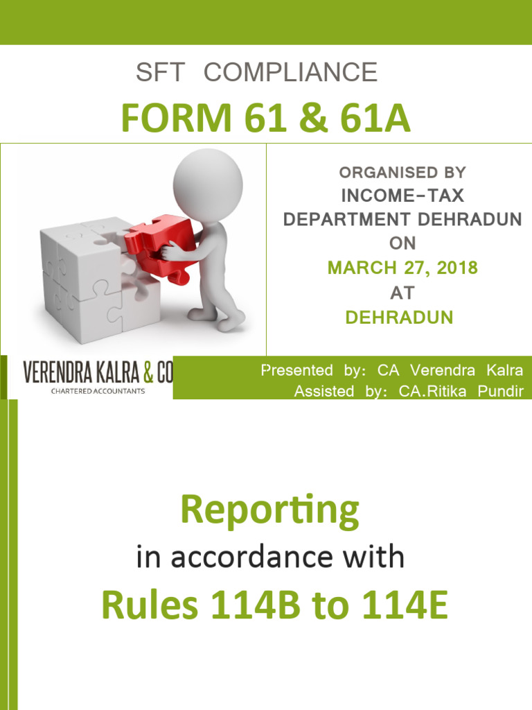 SFT Compliance: Form 61 & 61A Guide | PDF | Banks | Cash